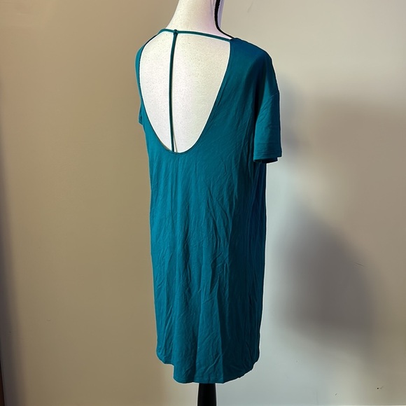 Fabletics blue soft cotton dress open back - Picture 2 of 4